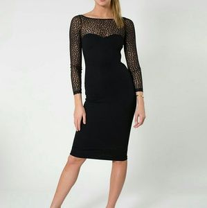 American Apparel Midi polka dot mesh dress